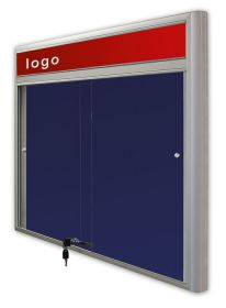 Gablota Casablanka eco  tekstylna-drzwi przesuwane z logo 93x140