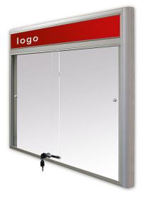 Gablota Casablanka eco magnetyczna-drzwi przesuwane z logo 12xA4